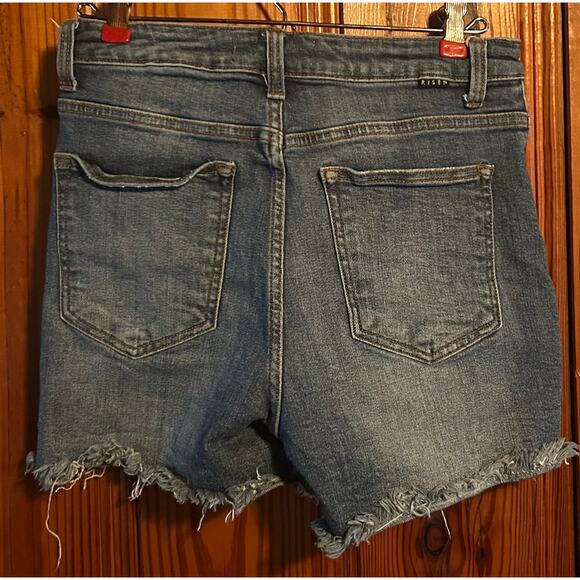 Risen Jeans Going Far High Rise Distressed Denim Shorts medium - Picture 3 of 4